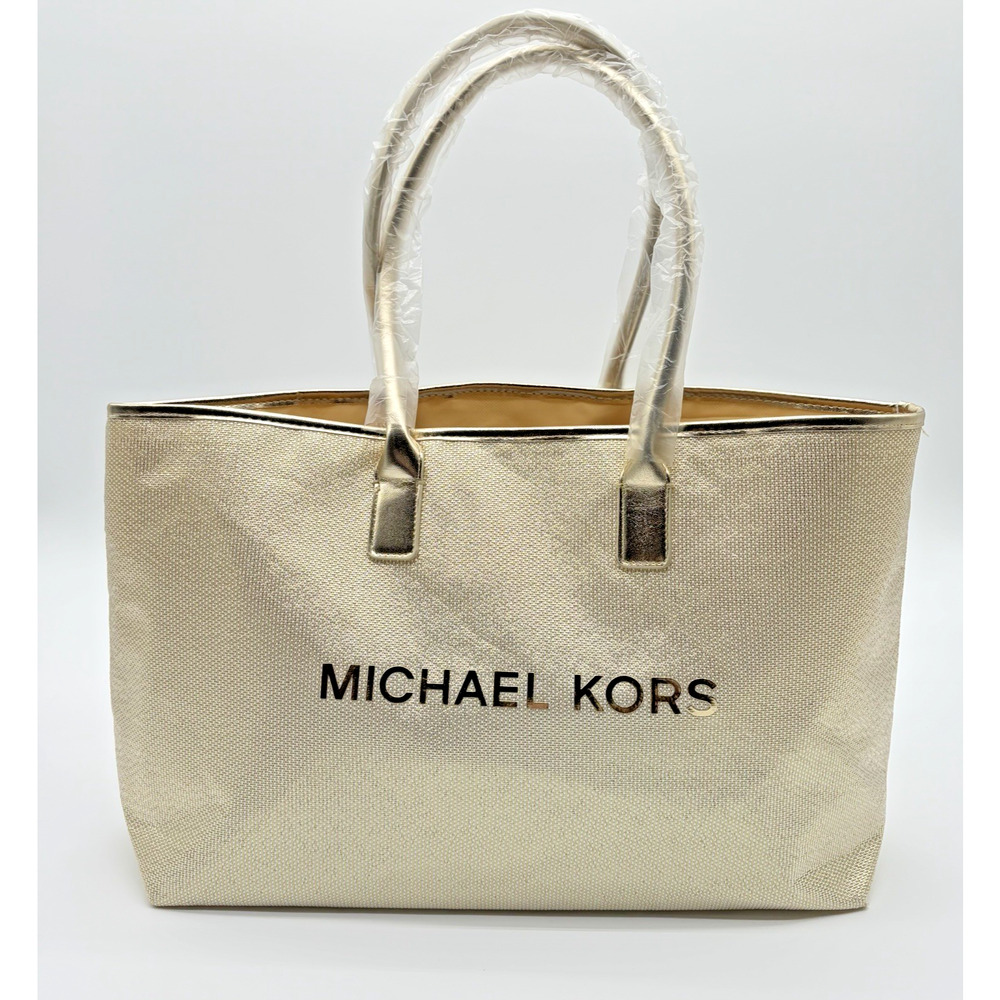Michael Kors Gold Tote Bag Purse Perfume Fragrance Promo Institutional New💕